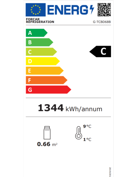 Frigo Vetrina Bevande Verticale Nera - G-TCBD68B