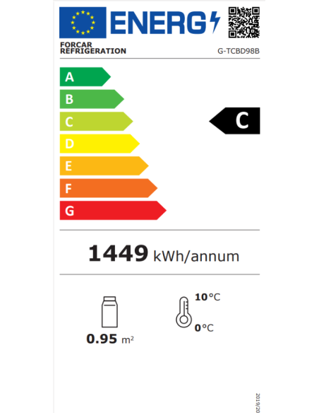 Frigo Vetrina Bevande Verticale Nera 4 Lati Vetro - G-TCBD98B