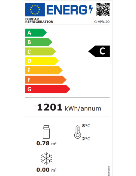 Vetrina Frigorifera da Banco Vetro Curvo 100 Lt - G-VPR100