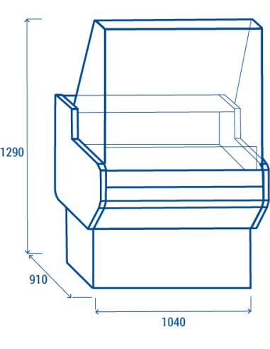 Banco Refrigerato Orizzontale Nero - WST100