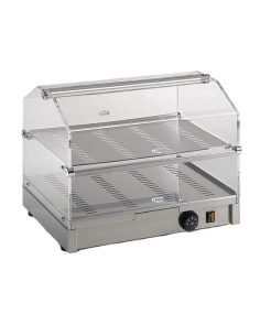 Vetrina Riscaldata Bar da Banco con 2 Piani - VEC520 INOX