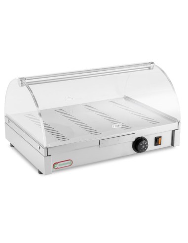 Vetrina Riscaldata Bar da Banco 1 Piano Rotonda - VEC510R INOX