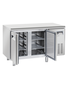 Tavolo Congelatore in Acciaio Inox Gastronorm 2 Porte - QN2100