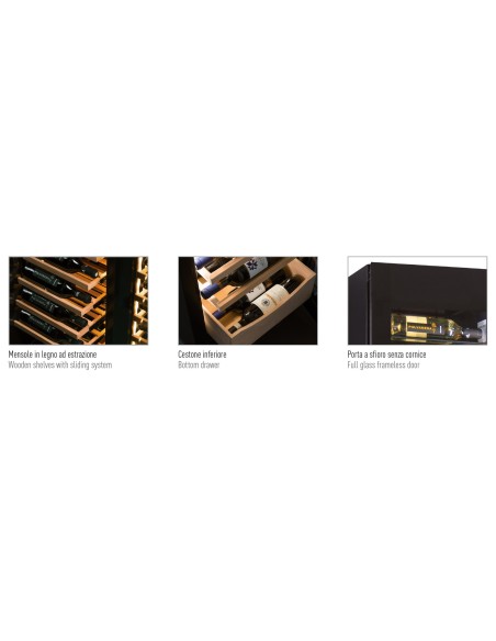 Frigo Vino Mono Temperatura Porta Vetro - DW1701T