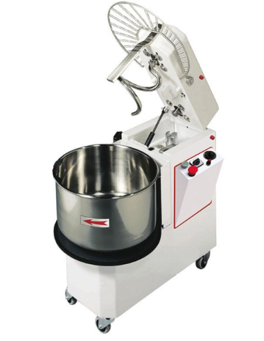 Impastatrice a Spirale Testa Ribaltabile Vasca Estraibile 33Lt - IR33