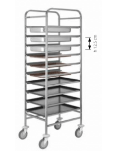 Carrello Portateglie Capacità 10 GN1/1 Teglie 60x40 - CA1650