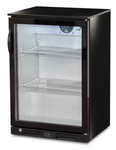 Frigorifero per Bevande Retro Banco Nero Porta Vetro Battente