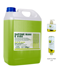 Sapone Liquido Viso e Mani Linea LYA 5 kg - 4 Quantità - SM-OLIVTR20