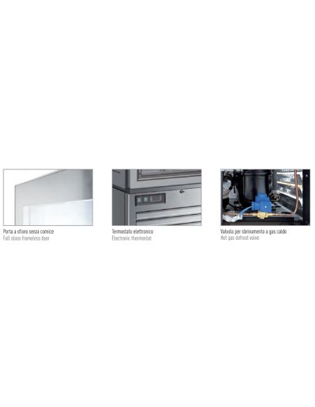 Freezer Pasticceria Verticale 4 Lati Vetro - VICTORIA85NFNBKL