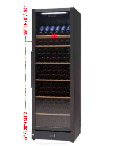 Frigorifero Bottiglie Vino - Porta Vetro Fumè - WINE185NERO