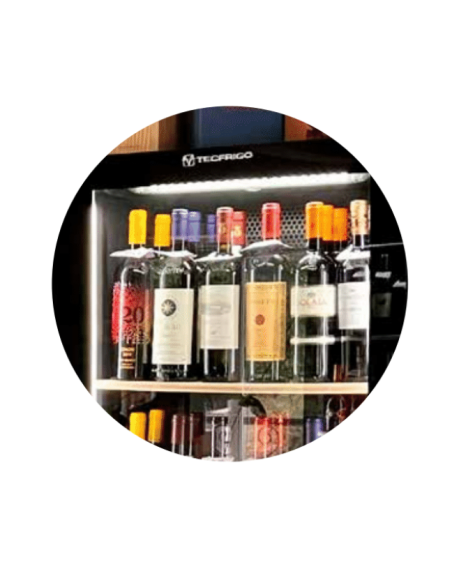 Frigorifero Bottiglie Vino - Porta Vetro Fumè - WINE185NERO