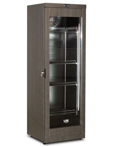 Frigorifero Verticale Vino in Legno 4 Griglie Dimensione 640x613x1885h mm