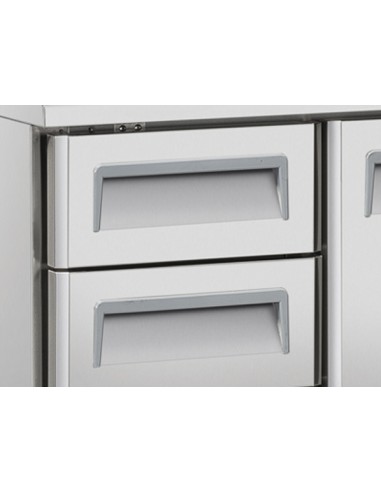 Tavolo Refrigerato Gastronorm Acciaio Inox 2 Sportelli - UGN2140