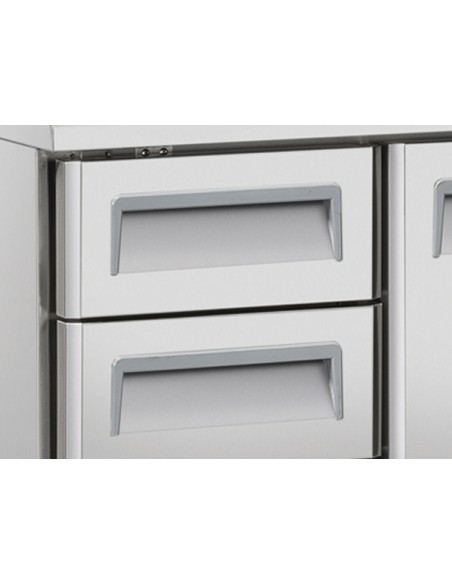 Tavolo Refrigerato Gastronorm Acciaio Inox 2 Sportelli - UGN2140