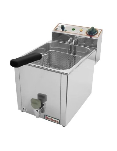 Friggitrice Elettrica da Banco FR10 Rubinetto Capacità Olio 10 Lt