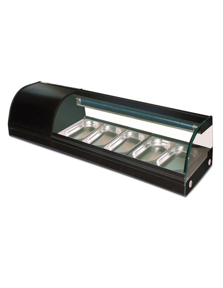 Espositore Refrigerato Nero Sopra Banco per Sushi - SH150