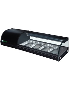 Vetrina Sushi Colore Nera Capacità 4 GN 1/3 Incluse