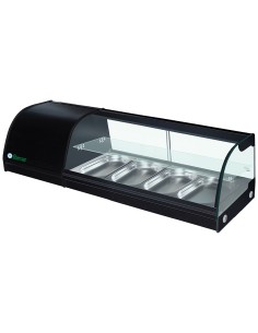 Vetrina Refrigerata Tapas Nera Capacità 4 Gastronorm G-TS1200