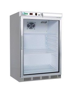 Congelatore Acciaio Porta a Vetro 2 Ripiani Fissi 130 Lt - G-EF200GSS