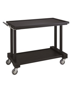 Carrello di Servizio in Legno Colore Carbon 2 Ripiani - LP800CA