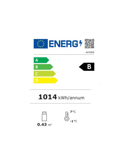 Frigo Vetrina Verticale 4 Lati Vetro Luce Led - AK58EB