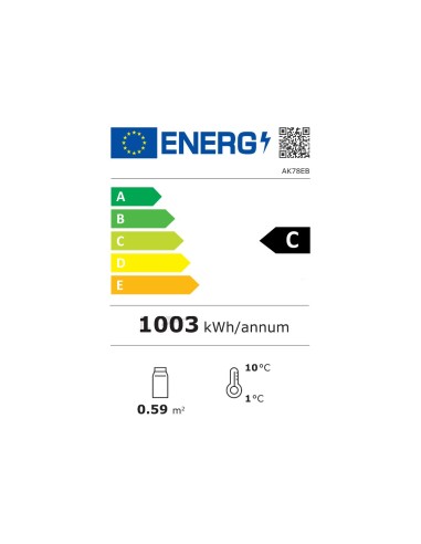 Frigo Vetrina Esterno Bianco 3 Ripiani Cap. 78 Lt - AK78EB