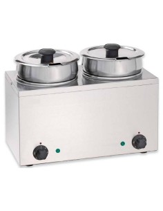 Bagnomaria Elettrico per Cioccolato a 2 Vasche da 3,5 Lt