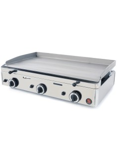 Fry Top a Gas 3 Bruciatori Piastra di Cottura Liscia 783x395 mm