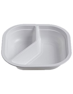 Piatto Quadrato Biscomparto Bianco mm 180x180x35h 1400 Piatti