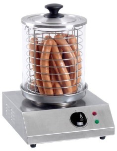 Cuocitore per Wurstel Hotdog con Cilindro in Vetro - EHDM1