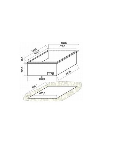 Vasca Bagnomaria da Incasso 2 Gastronorm h150 mm - DRBM02E