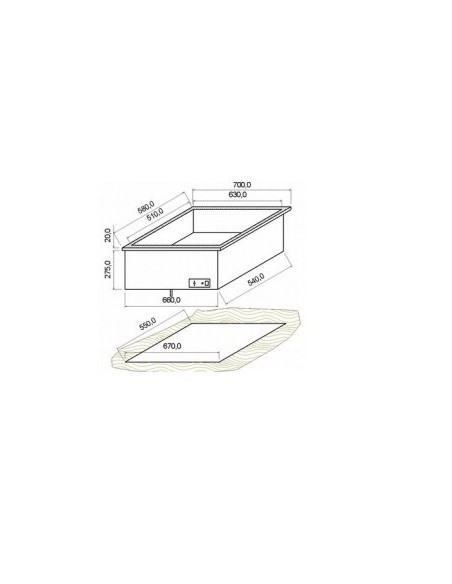 Vasca Bagnomaria da Incasso 2 Gastronorm h150 mm - DRBM02E