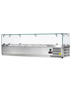 Vetrina Refrigerata Porta Ingredienti 6GN 1/4 Dimensione 1400x335x435