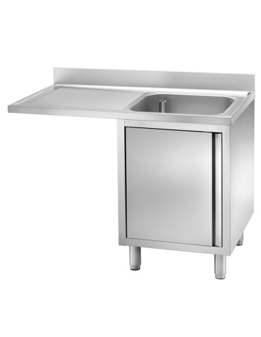 Lavello su Armadio a Sbalzo - Porta Battente -  cm 140x70x85h