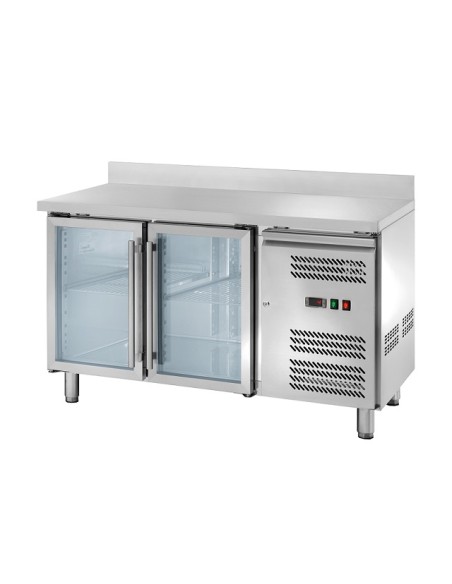 Bancone Refrigerato Ventilato GN1/1 Alzatina e Porta Vetro - AK2204TNG