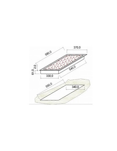 Piano Caldo Vetroceramica Incasso GN 1/1 - DRSWT01
