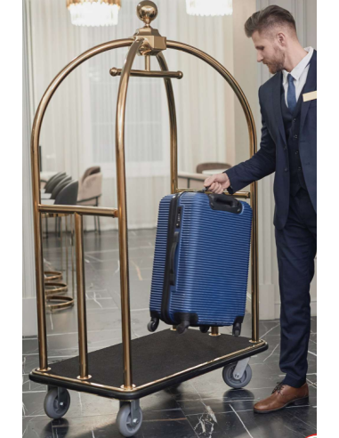 Carrello Portabagagli Hotel Ottonato Moquette Nera - CART-G