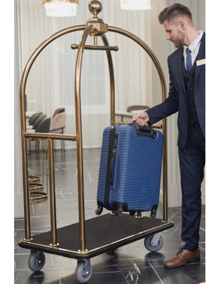 Carrello Portabagagli Hotel Ottonato Moquette Nera - CART-G