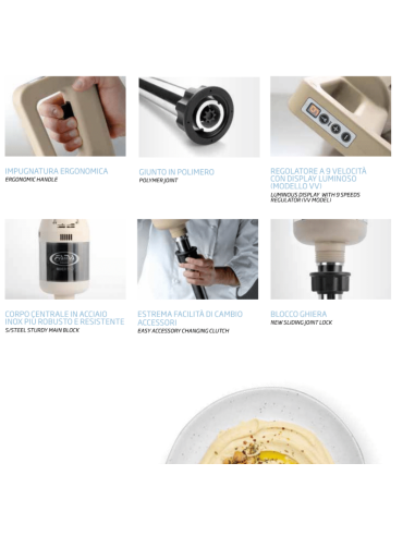 Frullatore ad Immersione Omogeneizzatore 30cm - FM350VV+F0300
