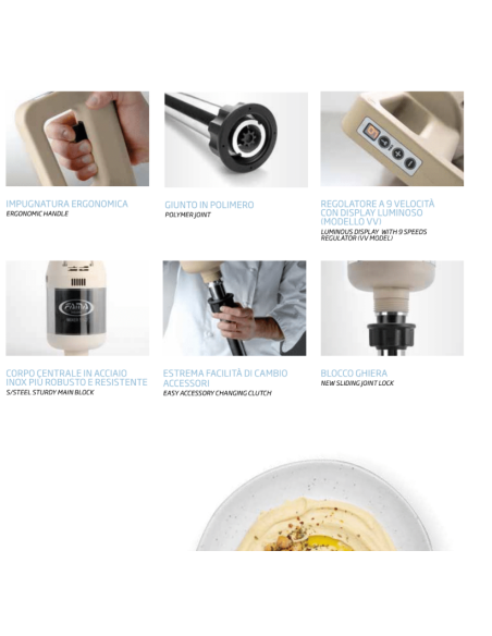 Frullatore ad Immersione Omogeneizzatore 30cm - FM350VV+F0300