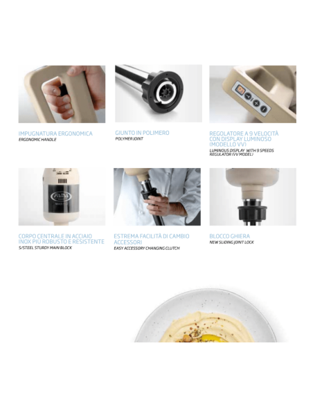 Frullatore ad Immersione Variatore Frusta e Asta a Scelta - FM350VVC