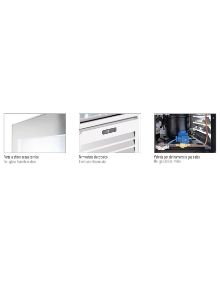 Frigo Vetrina Bianca Negativa No Frost  -VICTORIA65NFN White