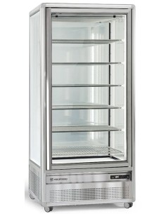 Vetrina Frigo Pasticceria Ventilata 6 Ripiani a Griglia Capacità 650Lt