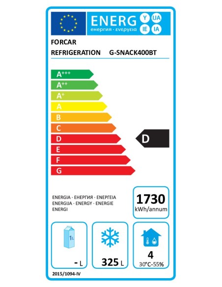 Armadio Verticale Congelatore Acciaio Inox - G-SNACK400BT