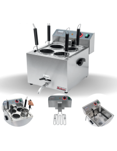 Cuocipasta Elettrico da Banco CP4 4 Cestelli Capacità 10 Lt