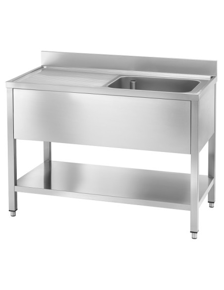 Lavello Inox Gocciolatoio Dimensione cm 140x70x95h - LTB147VT
