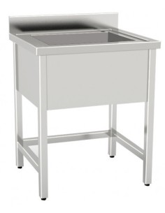 Lavello a Giorno Acciaio Inox - Vasca Singola - cm 90x70x95 - ELGE9/7