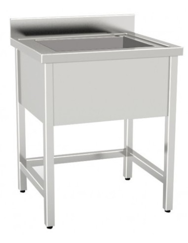 Lavello Inox a Giorno 1 Vasca Dimensione 90x70x85h cm