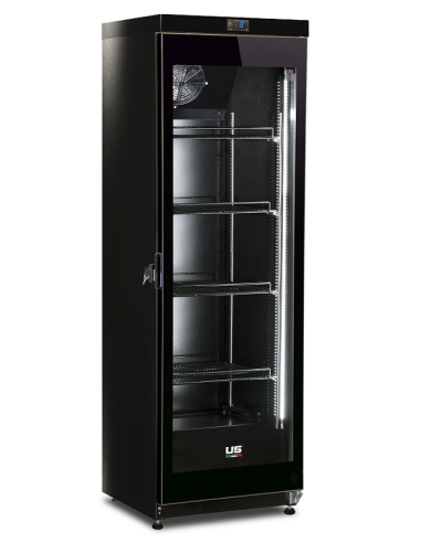 Frigorifero Verticale Vino Nero 4 Griglie Dimensione 610x605x1886h mm