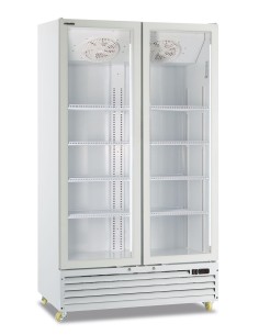 Frigorifero Bevande Bianco ICOOL110WHITE Ventilato 2 Porte Vetro